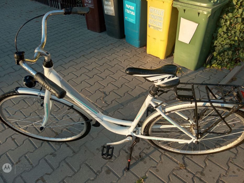 Aluminiowa rama lekki bialy nowy rower damski miejski ctm 28