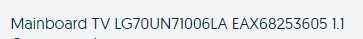 Mainboard TV LG65UM751C0ZA