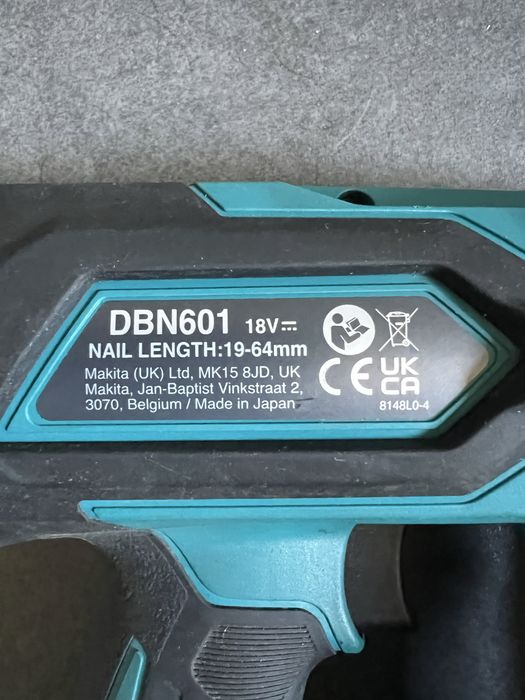 Безщітковий Акум.фінішний нейлер Makita  DBN 601