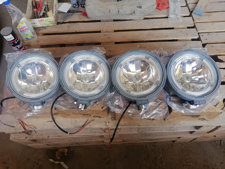 Conjunto 4 Faróis C/Néon Led 22cm