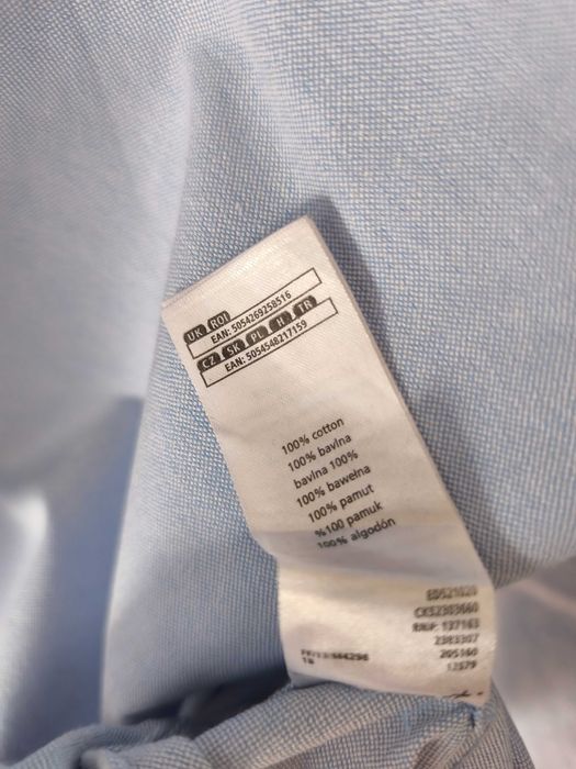 Jasnoniebieska koszula męska 100% bawełna F&F rozmiar 2XL