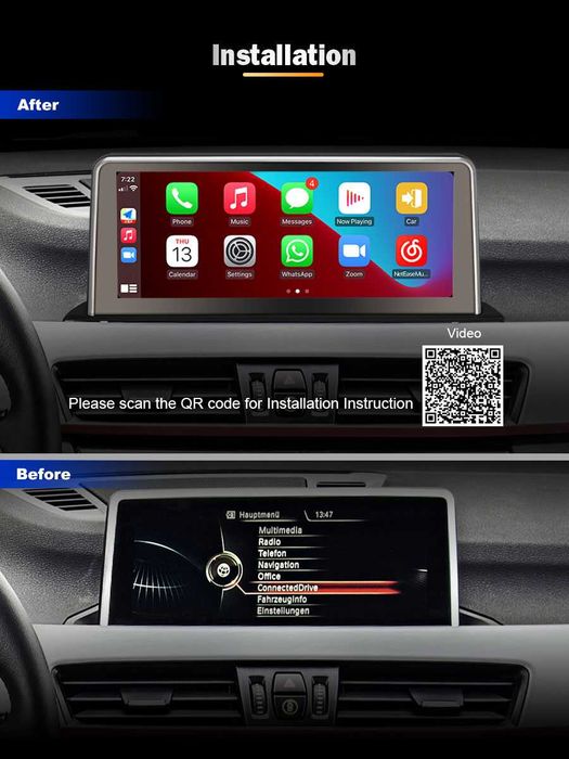 Auto-rádio 10.25" Android 14 BMW X1 F48 2016 a 2017