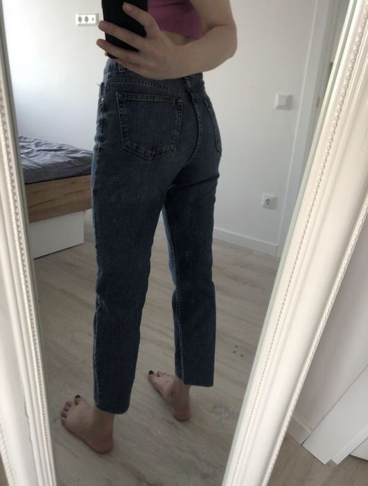 Джинси mom сині цупкі на осінь