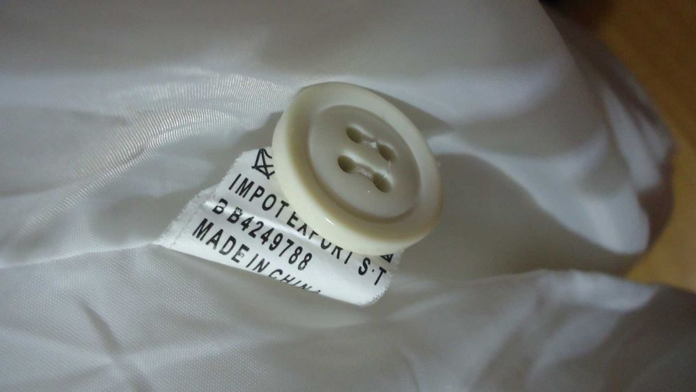Casaco de fazenda cruzado/assertoado branco de marca não conhecida