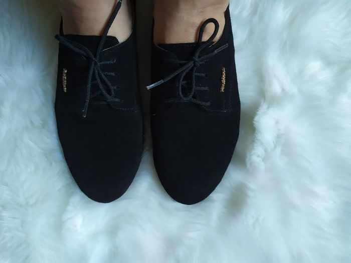 Туфли, кеды, мокасины на шнурках эко-замш р.38