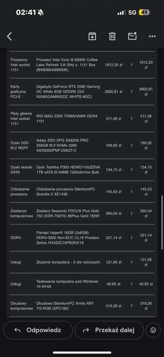 PC gamingowy i9-9900K / RTX 2080 8GB / 16GB RAM