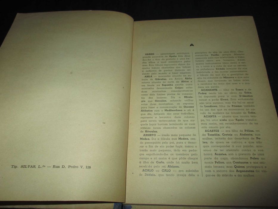 Livro Dicionário Mitológico Albino Pereira Magno