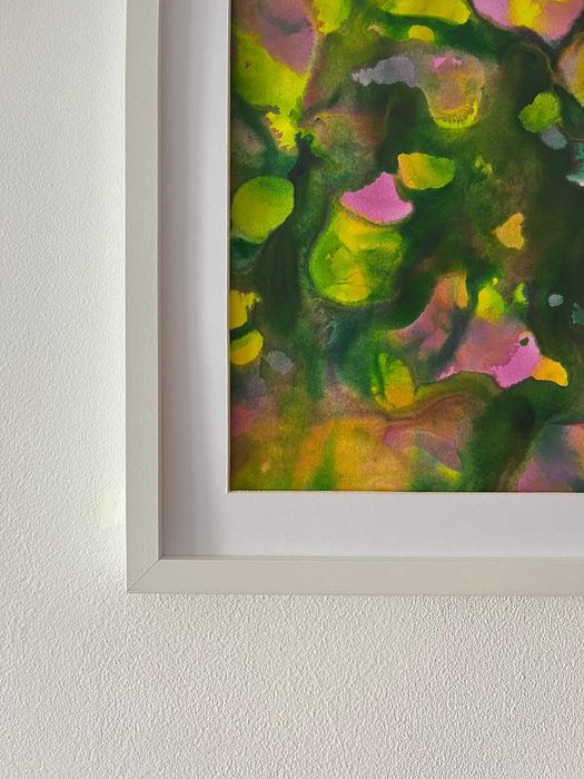 Pintura abstrata em acrílico