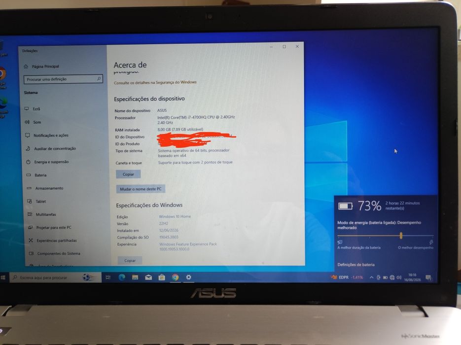Portátil K750JB i7 17,3''
