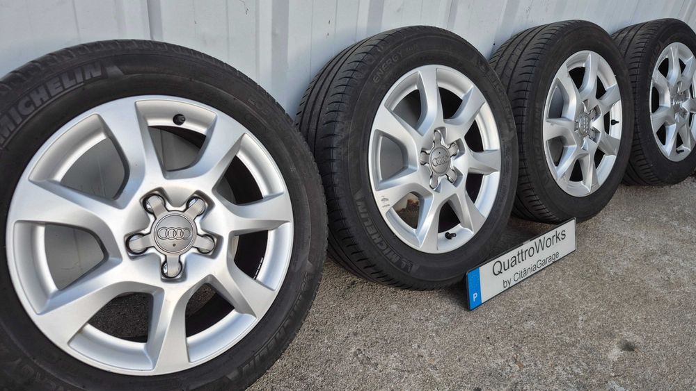 4 Jantes Originais Audi 16 Polegadas 5x112 ET42 7Jx16 + pneus 205/55 R16 Michelin meio piso