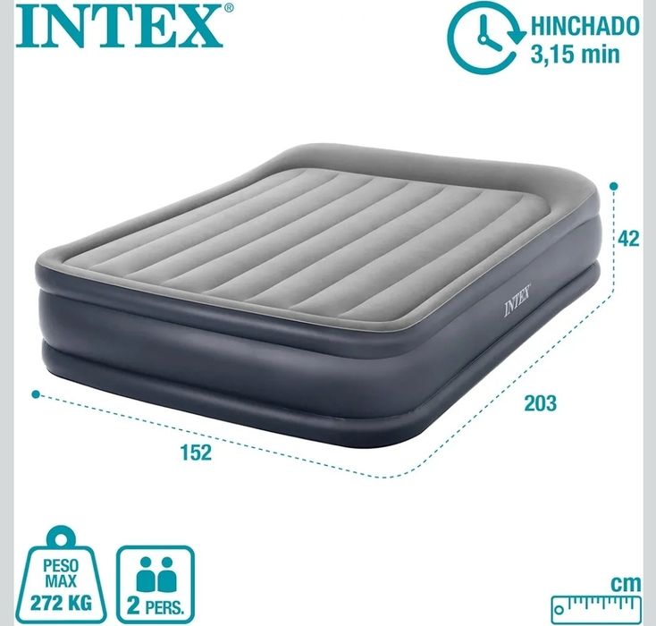 Intex 64136ND – Materac dmuchany Dura-Beam Pillow Rest Deluxe Double