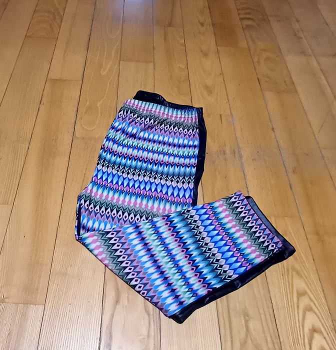 Legginsy skajkowe geometryczny wzór XL