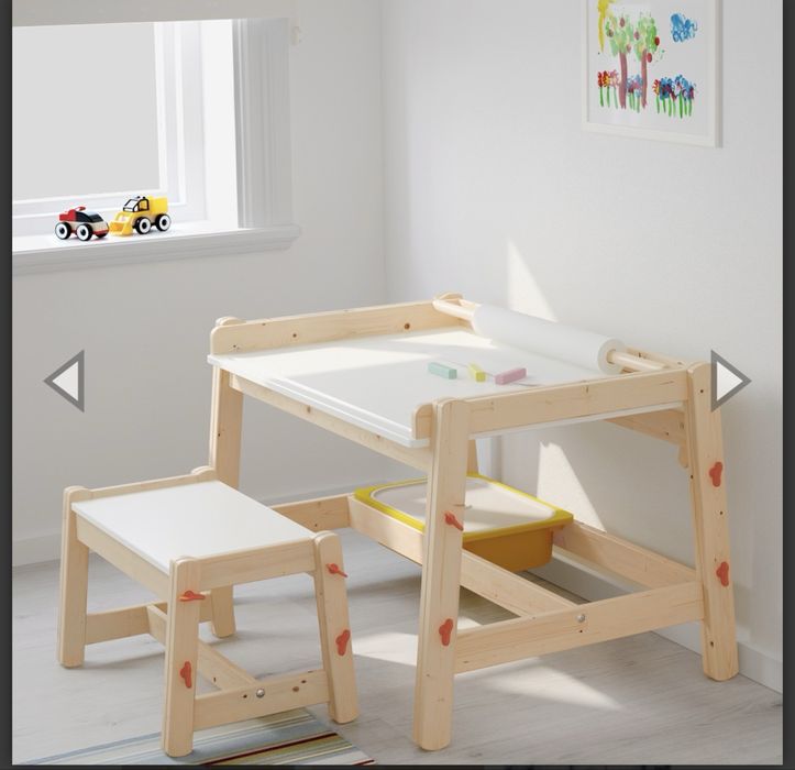 Дитячий стіл та лавка IKEA FLISAT, з регулюванням