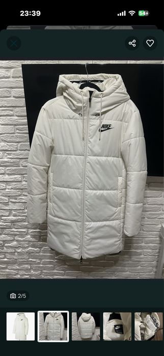 куртка пуховик найк nike біла