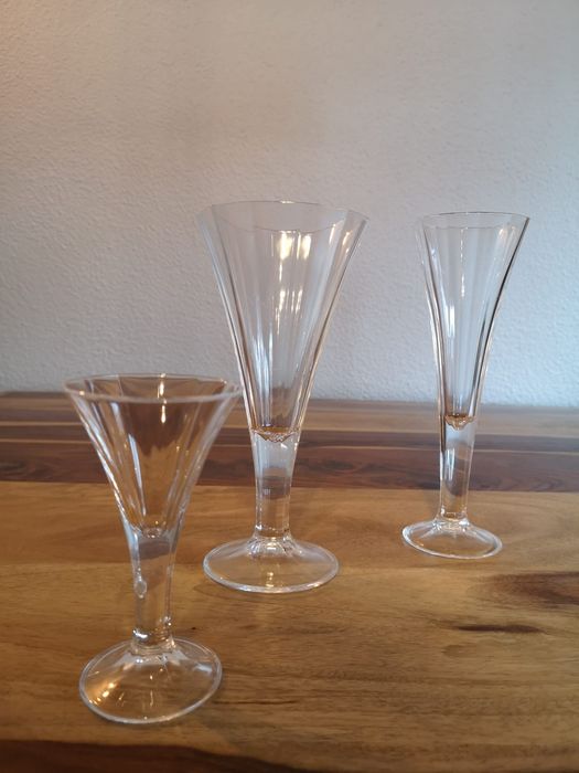 Copos de cristal Monceaux, da "Cristal d'arques", vários tamanhos