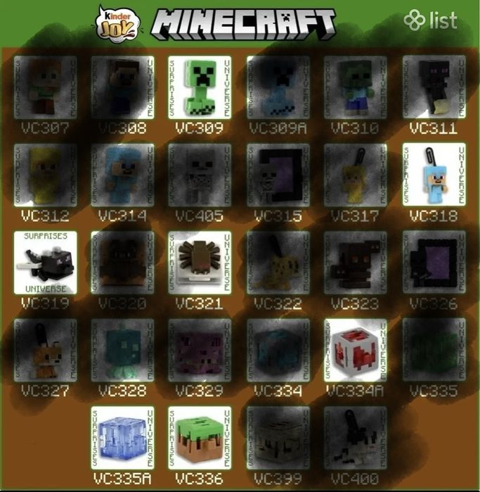 Обмін, фігурки minecraft