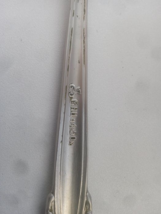 Ложки десертні 17 см мнц посріблені нові та вилки мнц