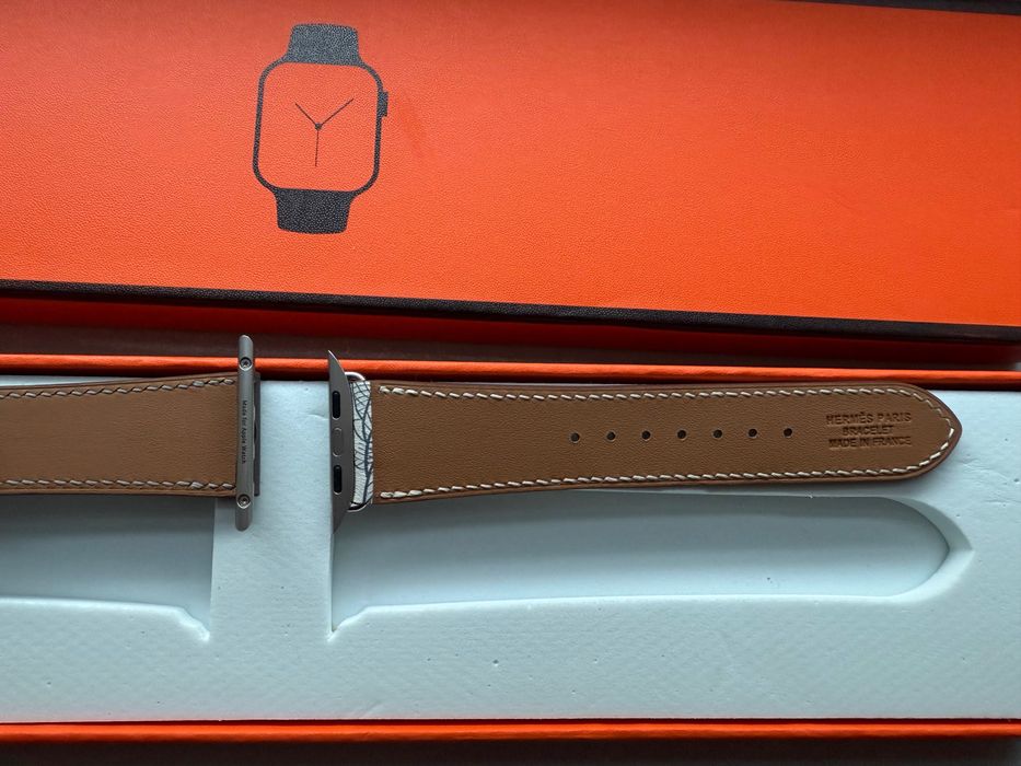 Pasek do Apple Watch Hermes single Tour 42- 49mm Beton / Etain Printed