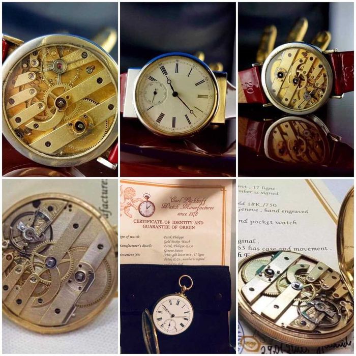 Patek Philipe & Co. Koperta ze srebra. Pasówka.