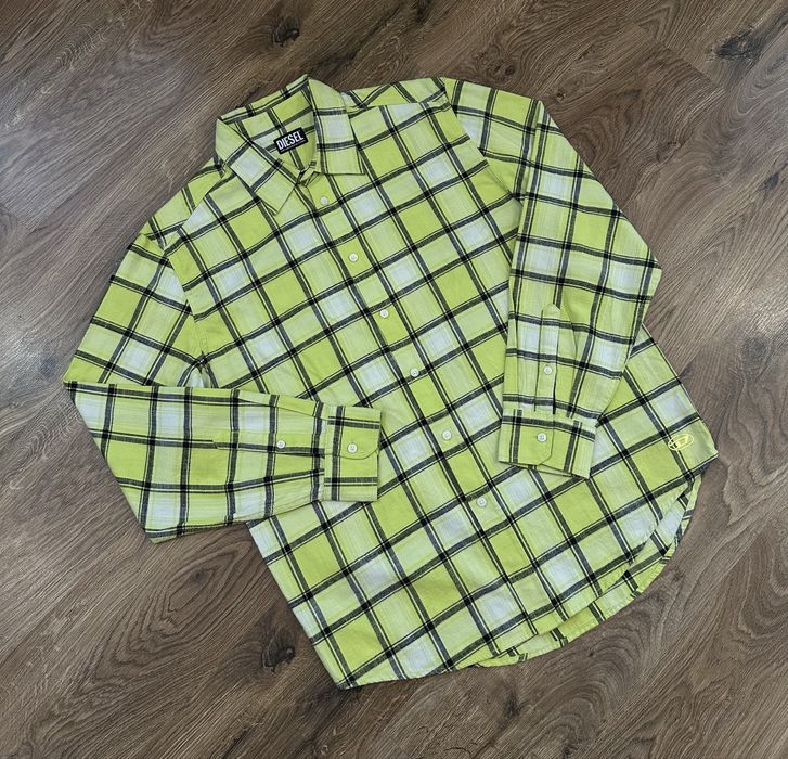 Diesel Flanel Plaid Shirt Дизель рубашка фланелевая вышитое лого