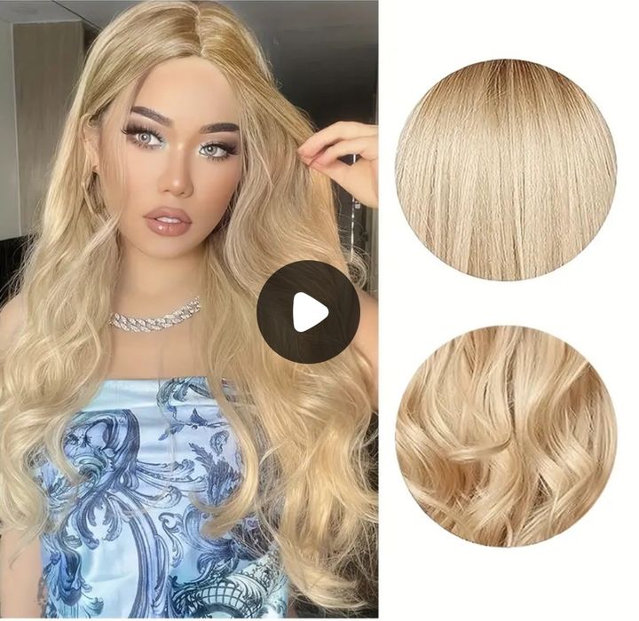 Peruka jasny blond szampan