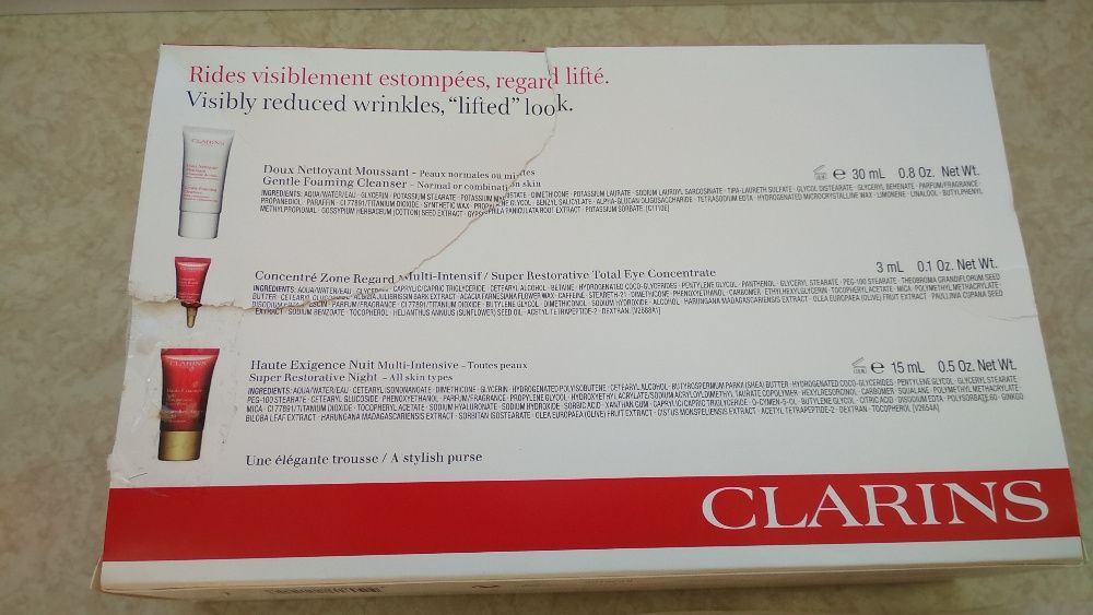 Clarins pianka emulsja bawełny regenerujący Krem na Noc koncentat oczu