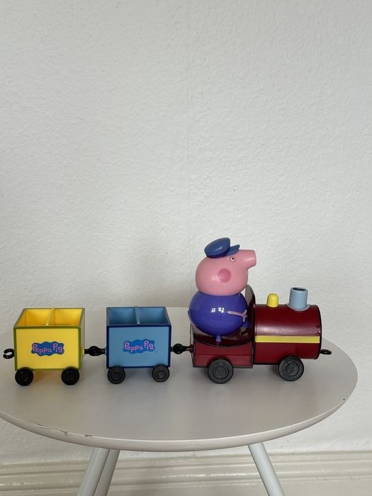 Потяг Свинка Пеппа з причепом, потяг дідуся Peppa Pig