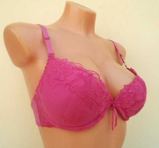 Anfen / biustonosz amarantowy 80B/C lekko usztywniany  wkładki push-up