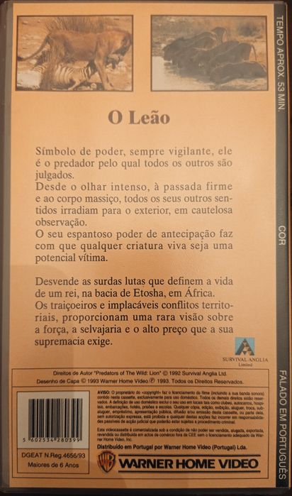 Cassetes VHS coleção "Predadores"