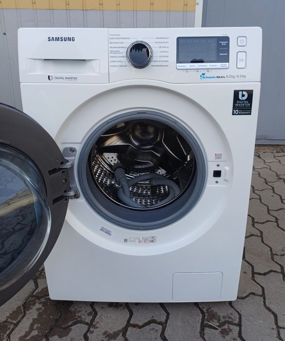 Пральна машина з сушкою Самсунг Samsung WD91J6A00AW 9/6 кг прально-сушильна машинка б/в вживана інвертор