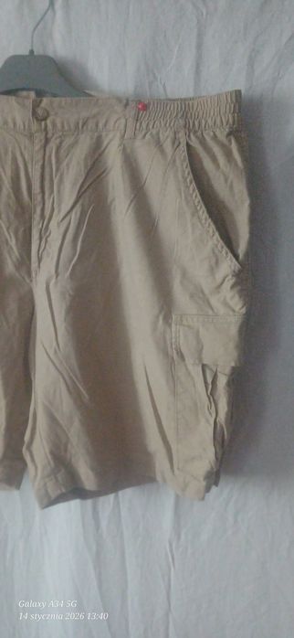 Spodenki męskie Old Pont 3XL beżowe bawełniane cargo