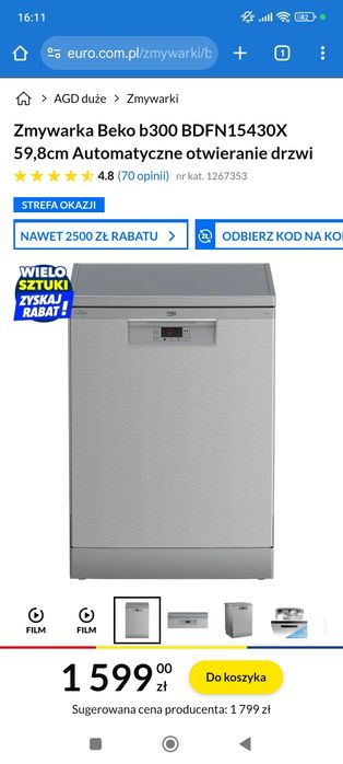 Zmywarka Beko 60 cm