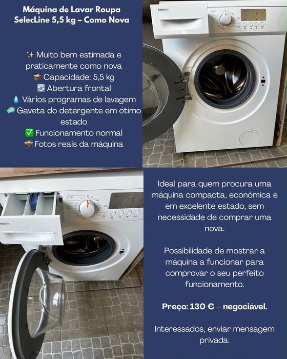 Venda de eletrodomésticos e móveis