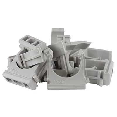 REV obejmy zaciskowe, uchwyty do rur isorowych Ø 25 mm, szare 25szt.