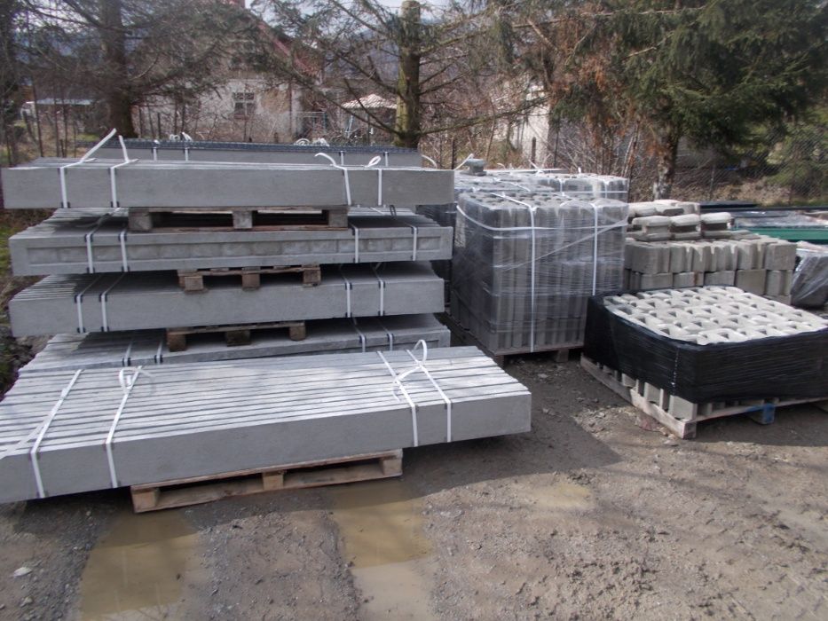 Podmurówka betonowa -panel ogrodzeniowy fi4 -siatki -słupki-DZIERŻONÓW