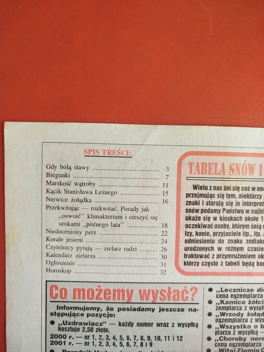 Poradnik uzdrawiacza, październik 2001, nr 10/107