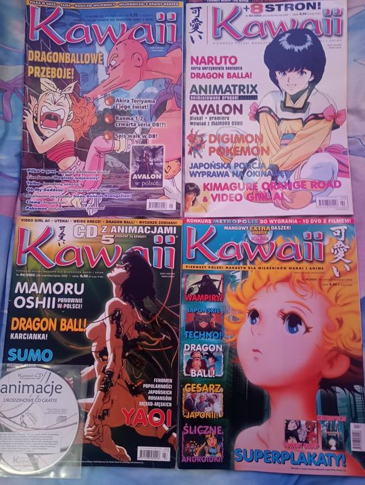 Czasopismo Kawaii 2002 4 numery z dodatkami Vintage Unikaty