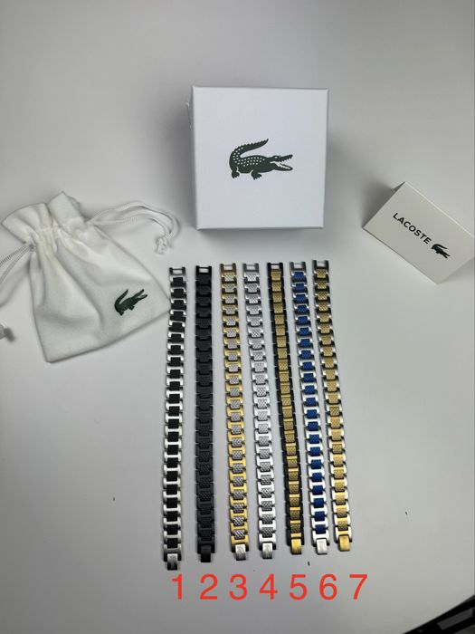 Браслет лакоста Lacoste усі кольори + регулювач довжини