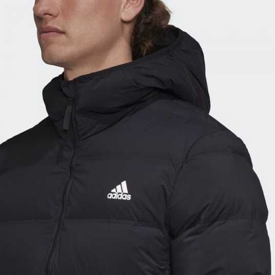 ADIDAS (S) Helionic Puffer чоловічий пуховик чорний мікропуховик оригі