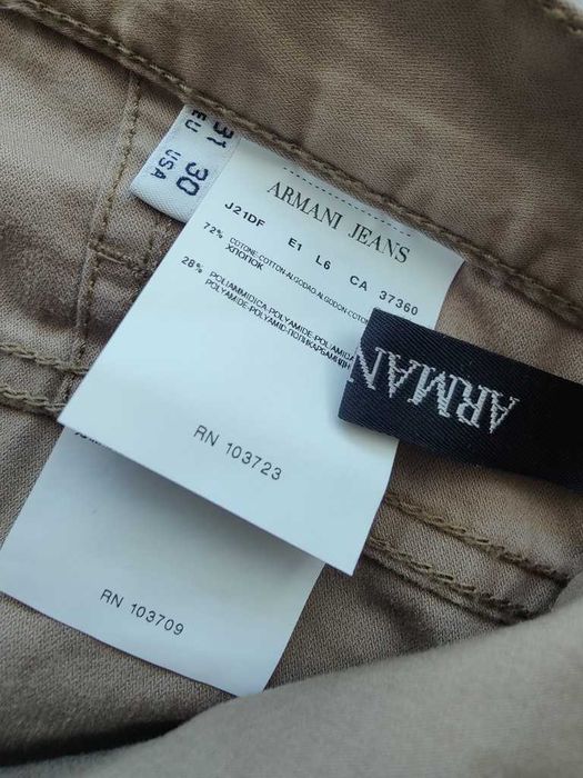 Джинсы Armani jeans Italy w30 stretch beidge.