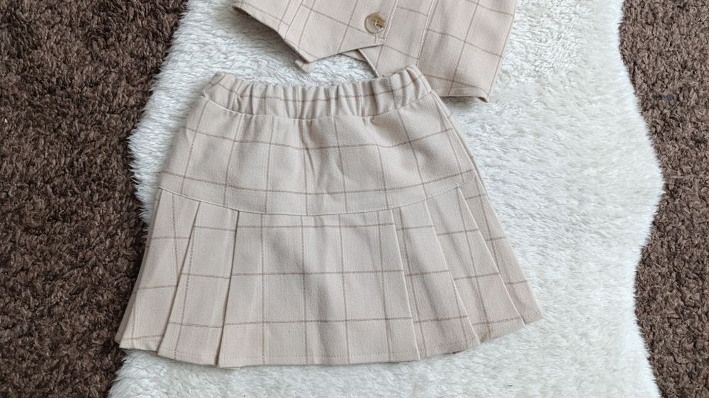 Шкільний костюм жилетка і спідничка на дівчинку 6-7-8 років