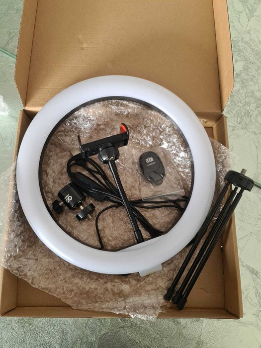 Led Ring - Anel de Luz - 10' - 26cm - Tripé e controlo remoto