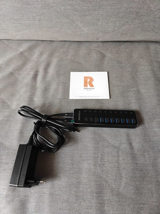 RSHTECH Koncentrator hub USB 3.2/USB-C 10-portowy 60W 10Gb/s