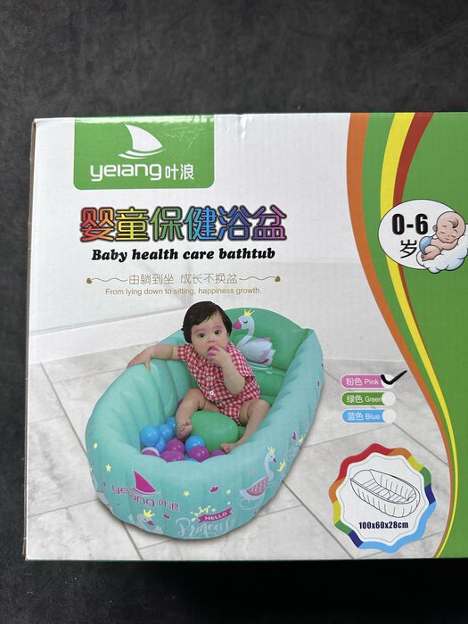 Нова ванночка надувна для дівчинки Дитяча ванна для немовля