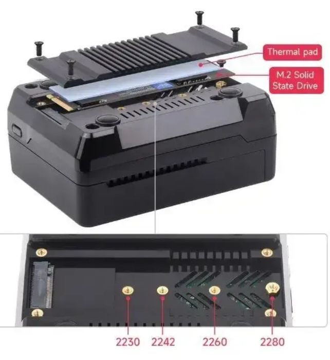 (НОВЫЙ) Корпус Argon NEO 5 M.2 NVMe с M.2 SSD Huadisk 256Gb 512Gb