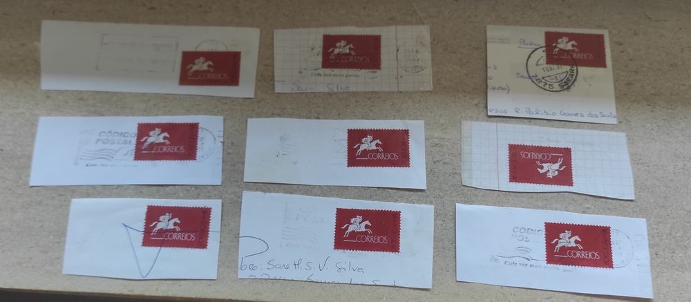 Selos série A vermelhos