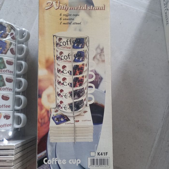 Набір 6 кавових чашок Coffee Cup.With Metal Stand