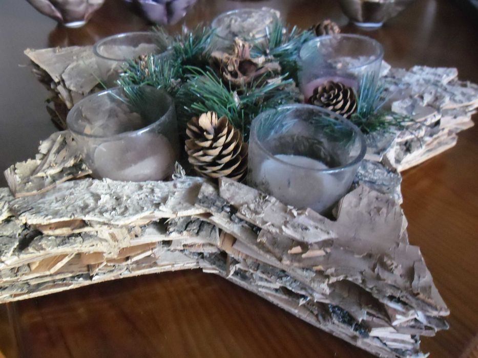 Estrela Artesanato 32cms, original para 5 velas, como nova