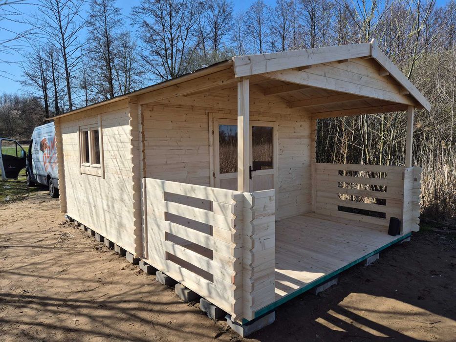 dostępny OD ręki DREWNIANY domek letniskowy*34 mm*6x4*24m2*działkę ROD