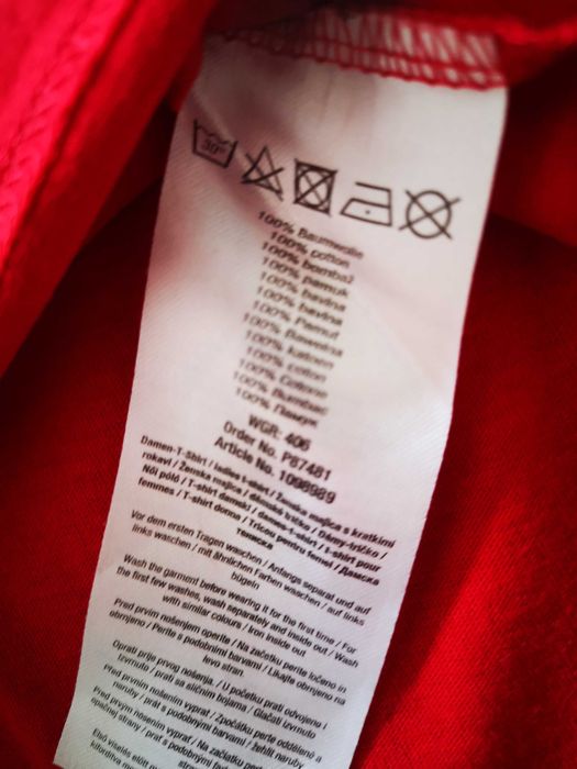 Janina 2x t-shirt turkusowy i czerwony r. 38/M